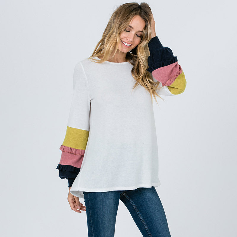 Chloe Candy Sleeve Top - The Casual Company
