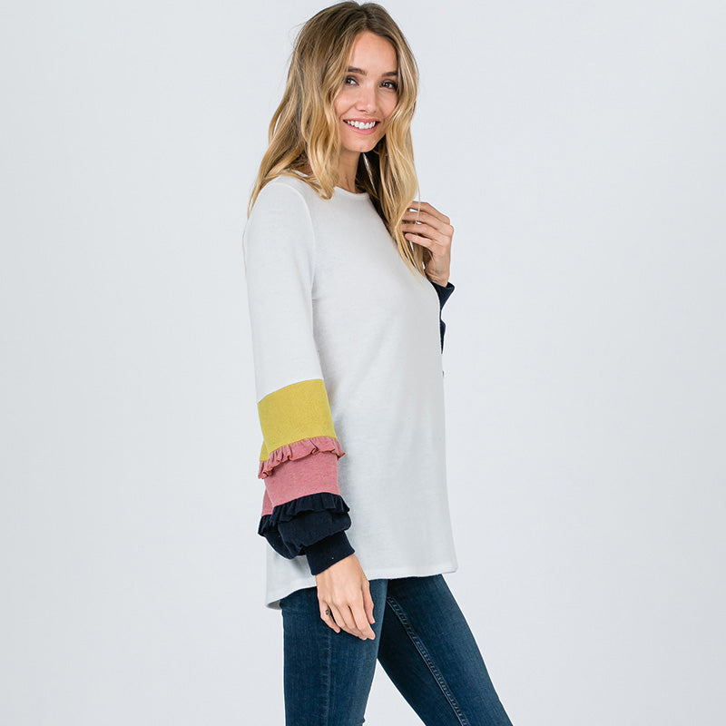 Chloe Candy Sleeve Top - The Casual Company
