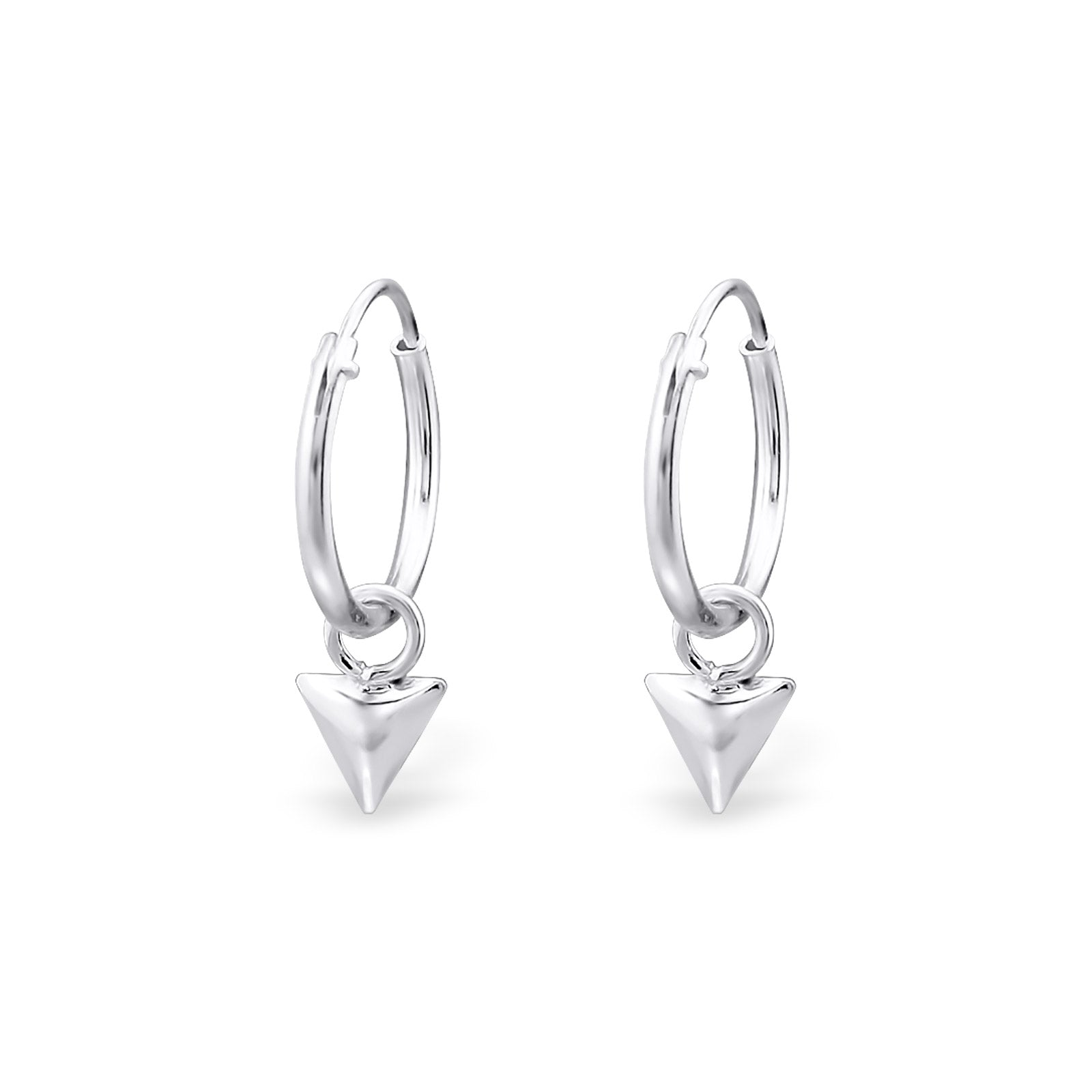 Sterling Silver Mini Triangle Drop Earring