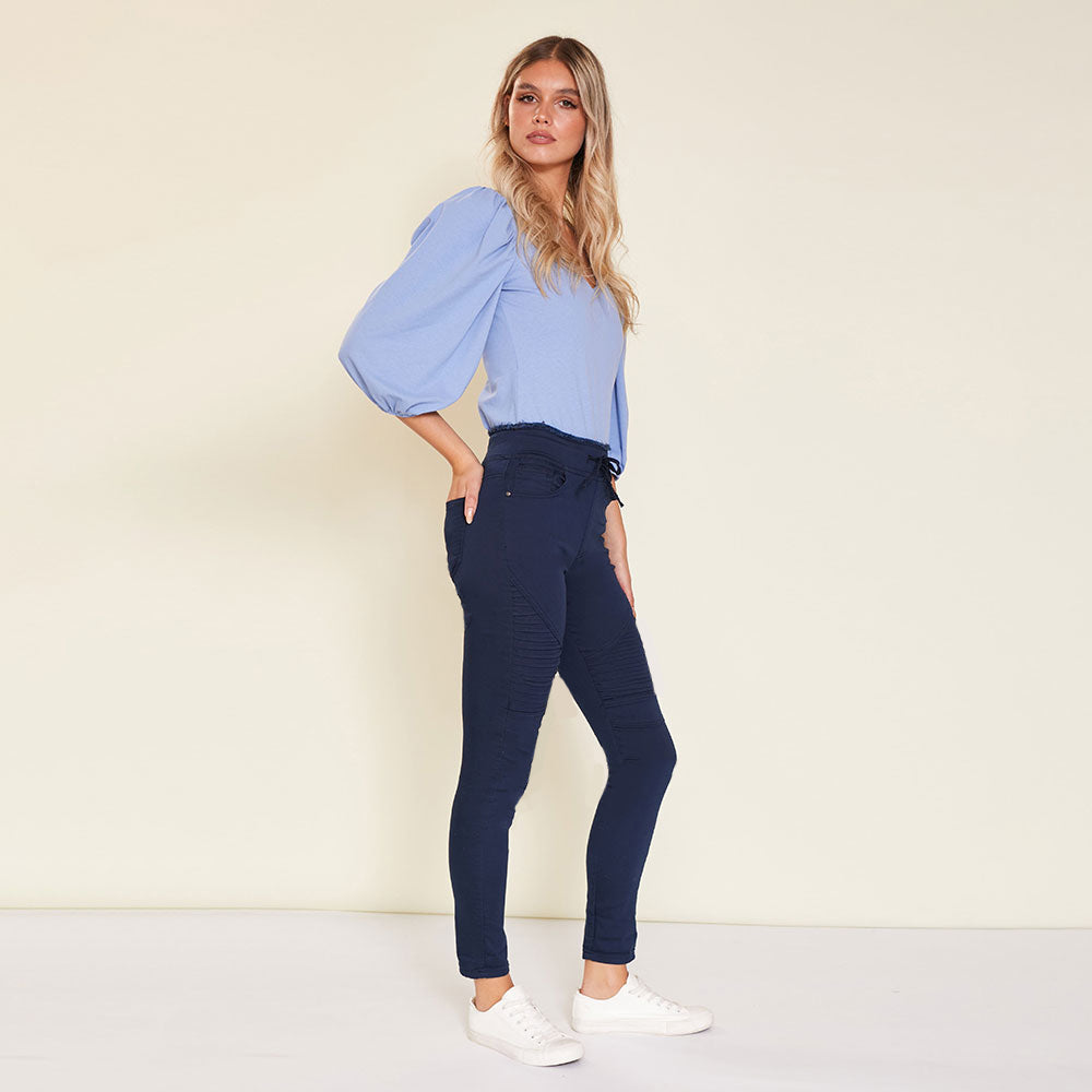 Ruby Biker Trousers (Navy)