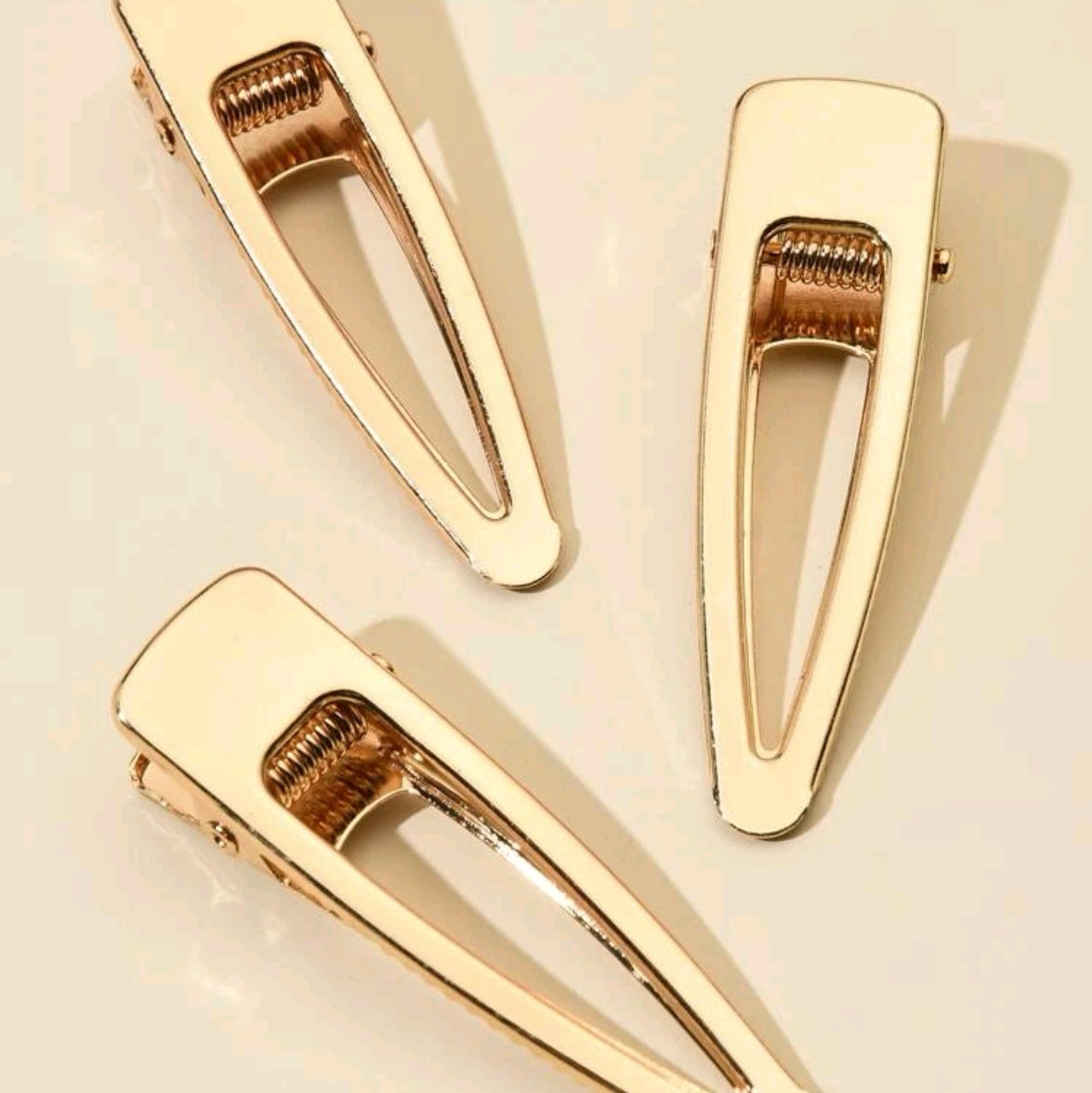 3pcs Gold Hair Clips - The Casual Company