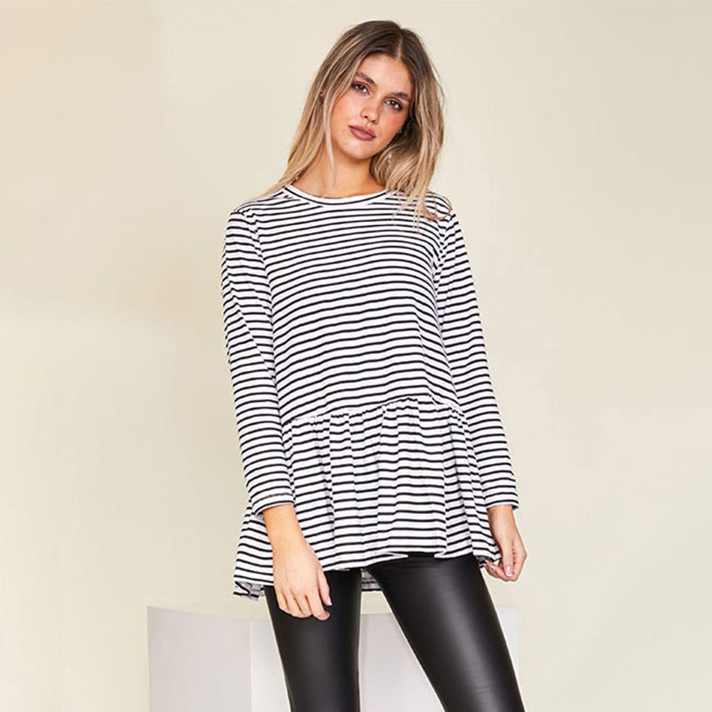 Jamie Top (Black Stripe)