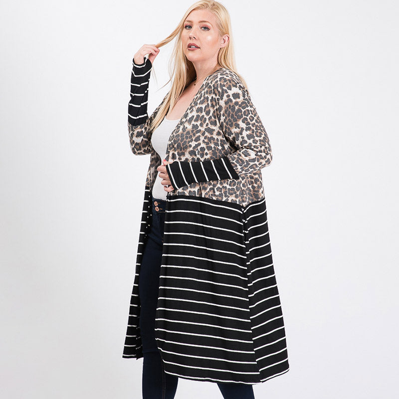 Sharon Curve Leopard Cardigan