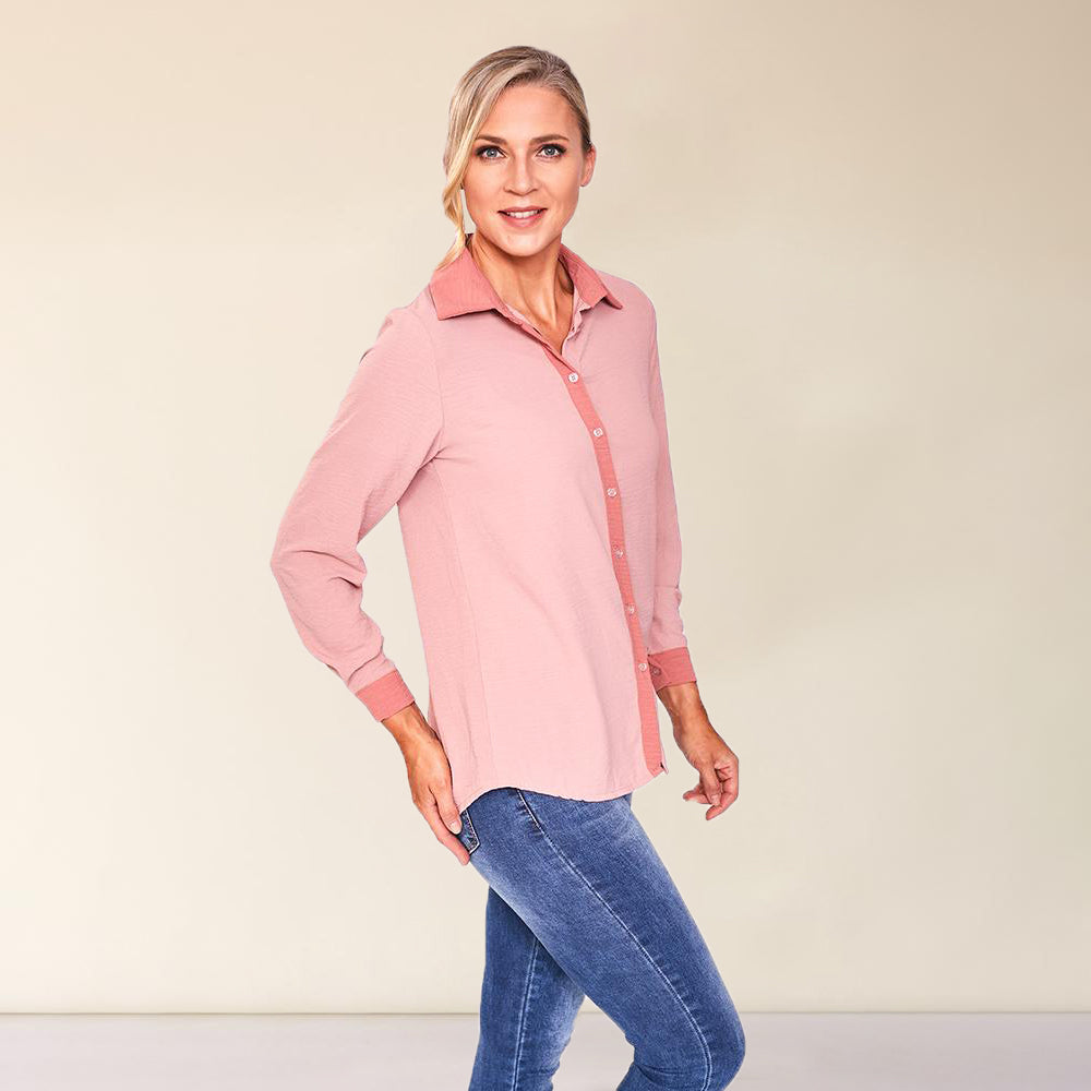 Alana Shirt (Dusty Pink) - The Casual Company