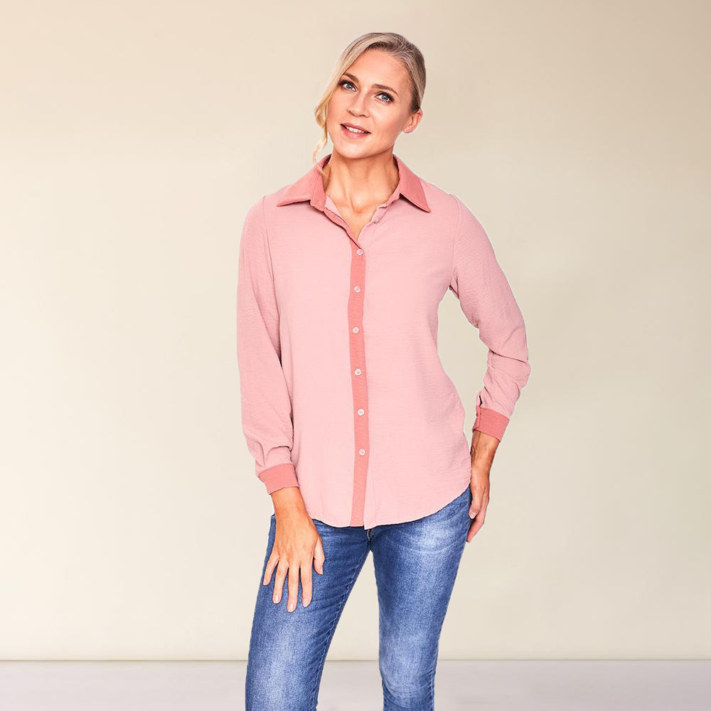 Alana Shirt (Dusty Pink) - The Casual Company