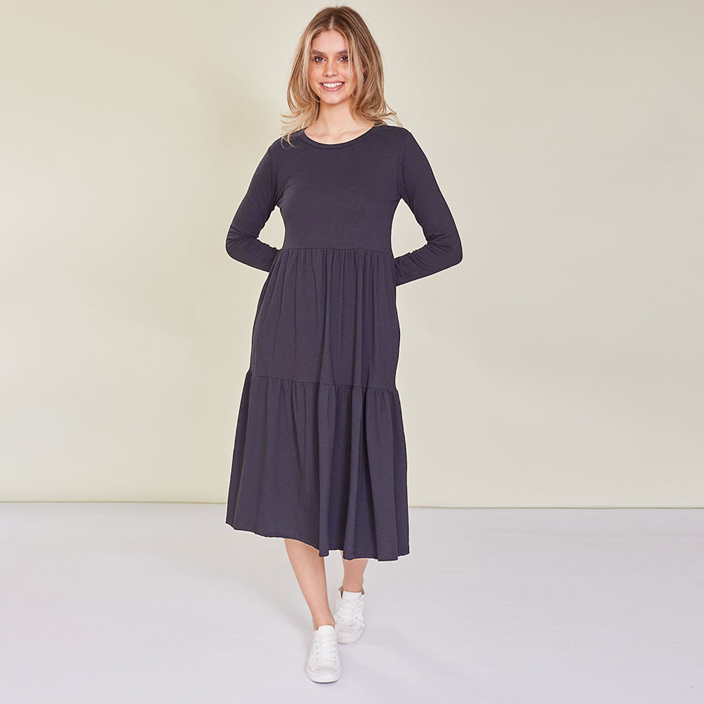 Amber Dress (Black) - The Casual Company
