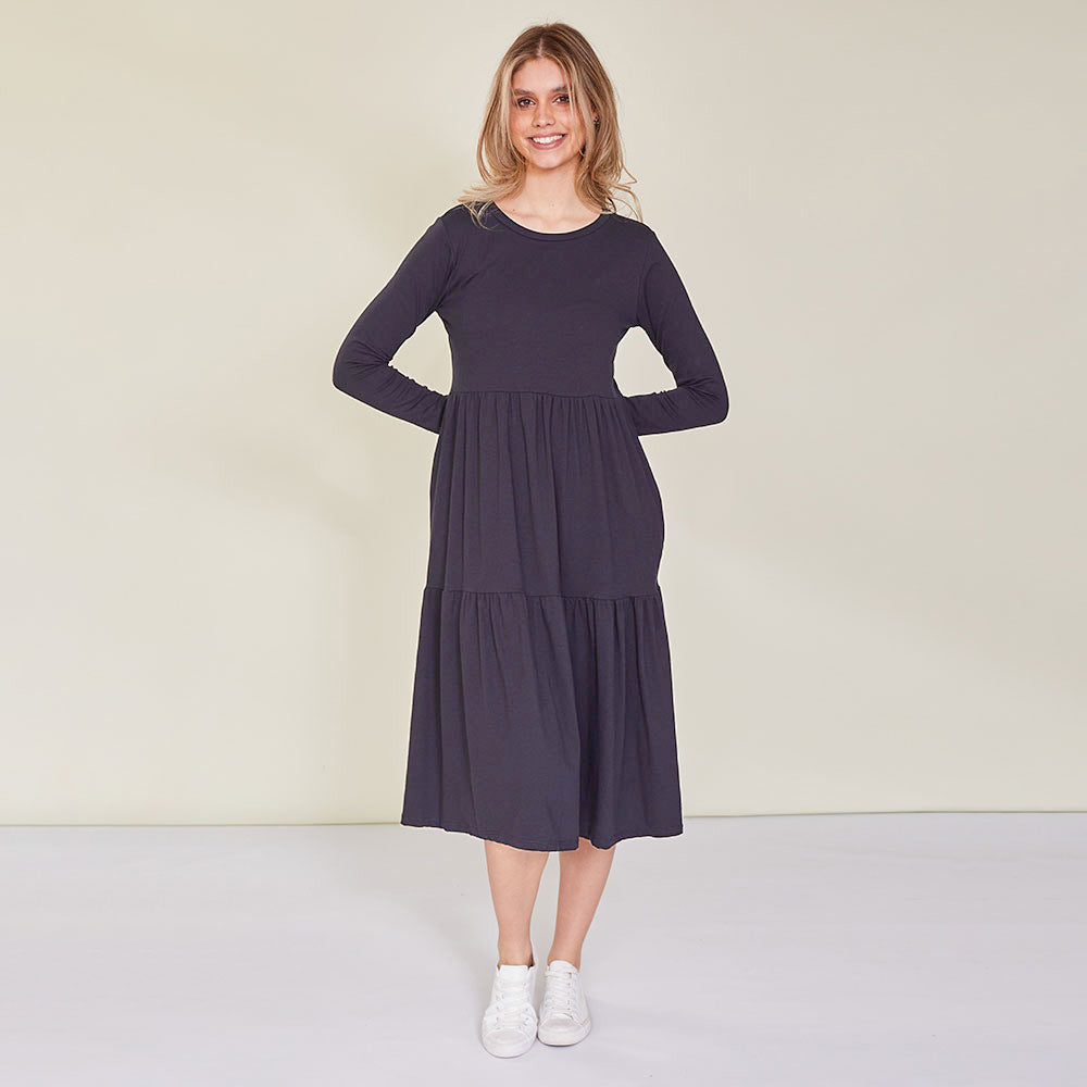 Amber Dress (Black) - The Casual Company
