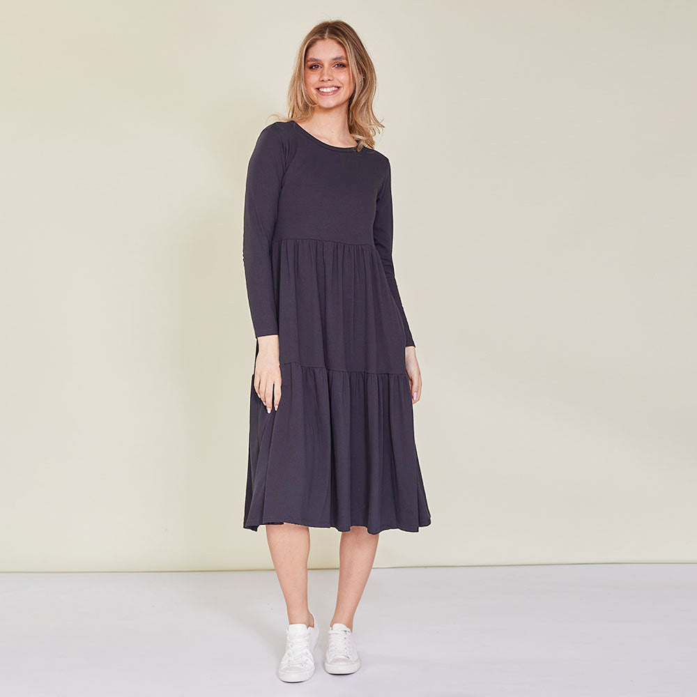 Amber Dress (Black) - The Casual Company