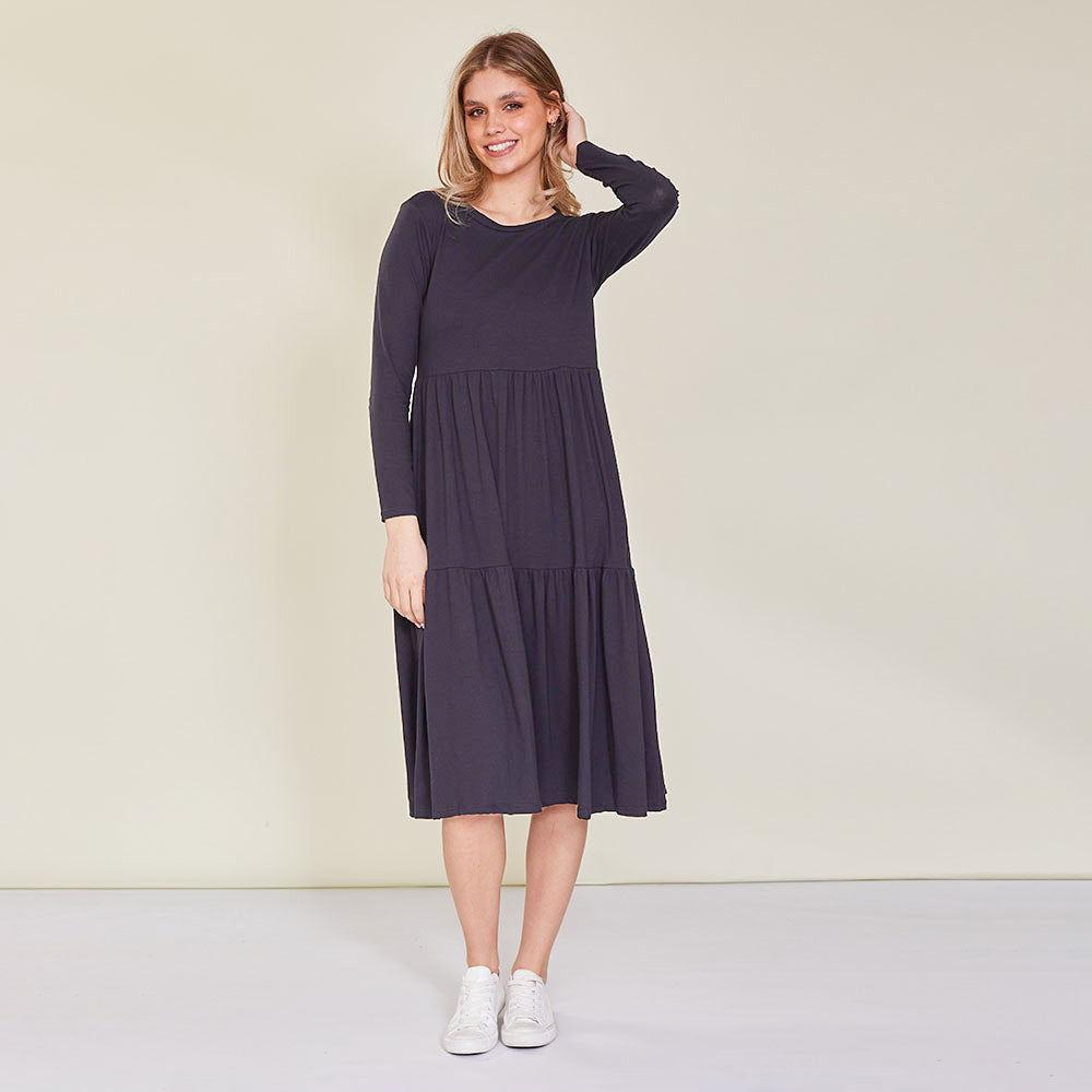 Amber Dress (Black) - The Casual Company