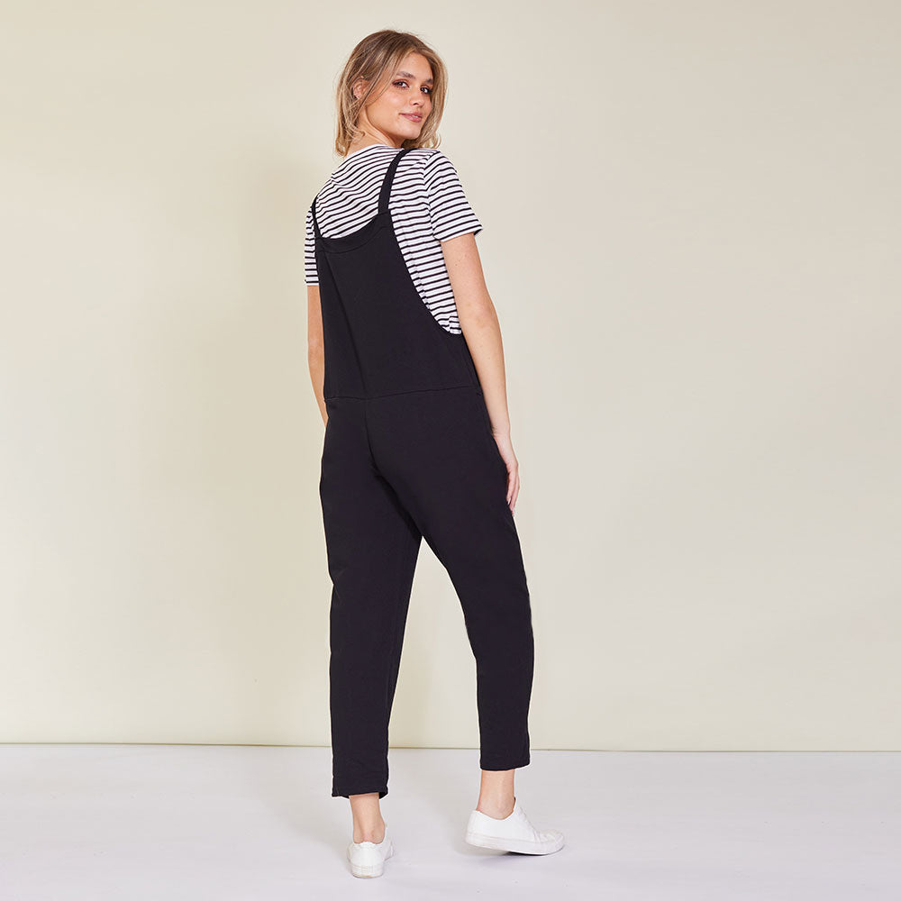 Ashley Dungaree (Black) - The Casual Company