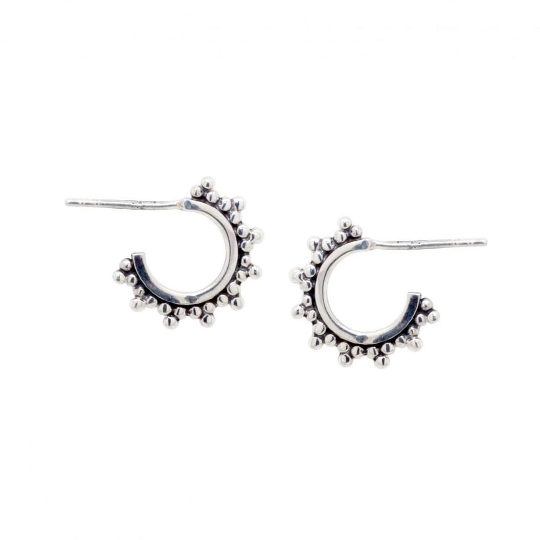 Bohemian Hoop Earring Silver