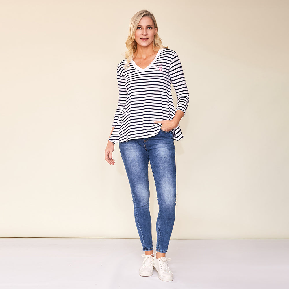 Cara Top (Navy)