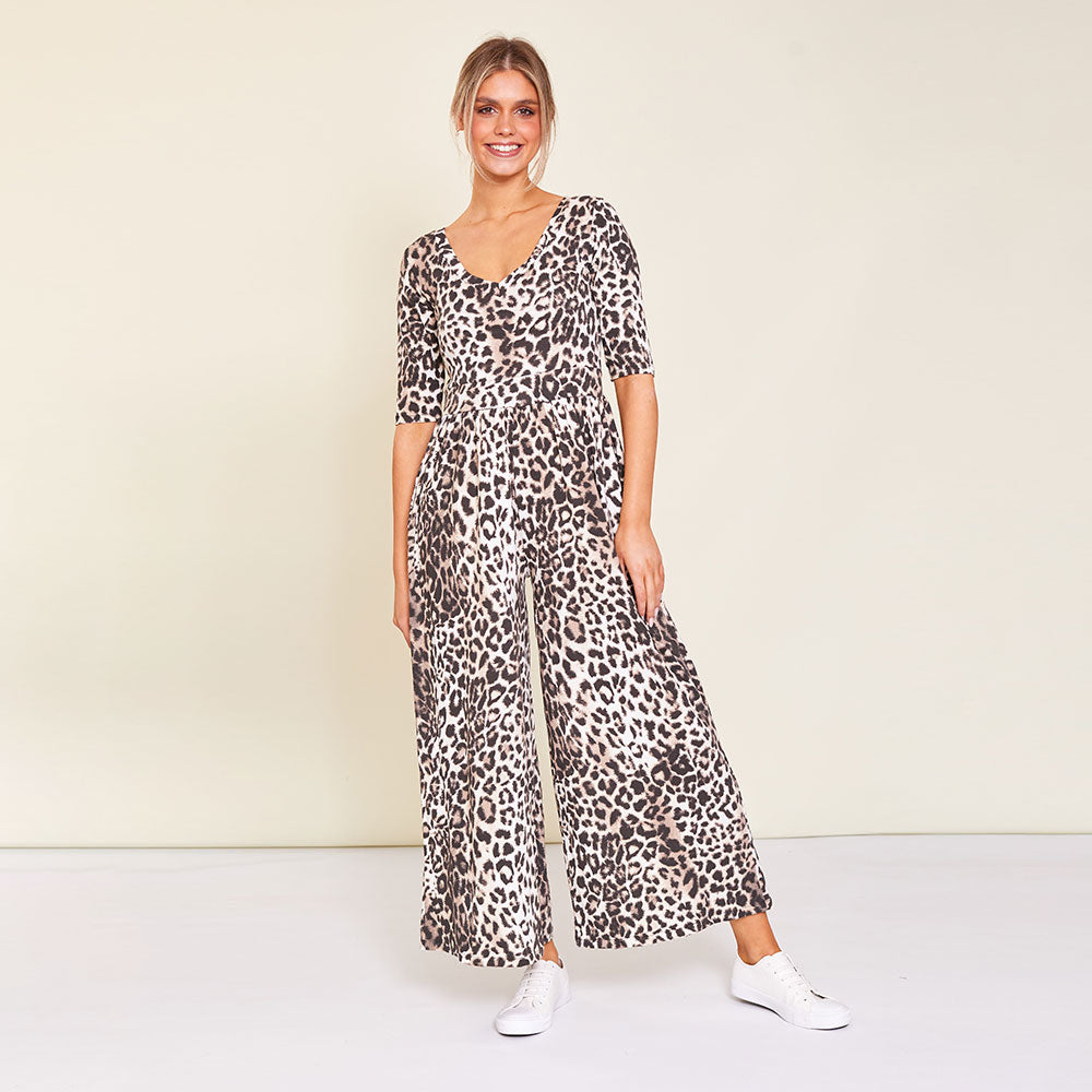 Alana Jumpsuit (Leopard) - The Casual Company