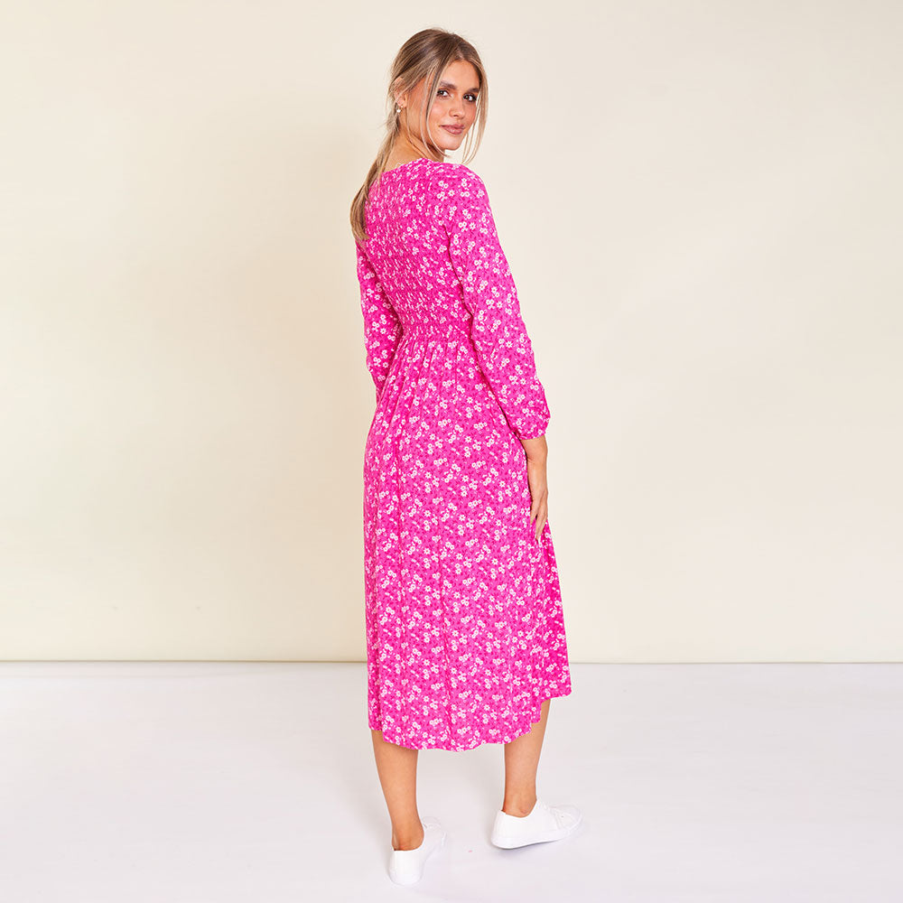 Nadia Dress (Fuchsia)
