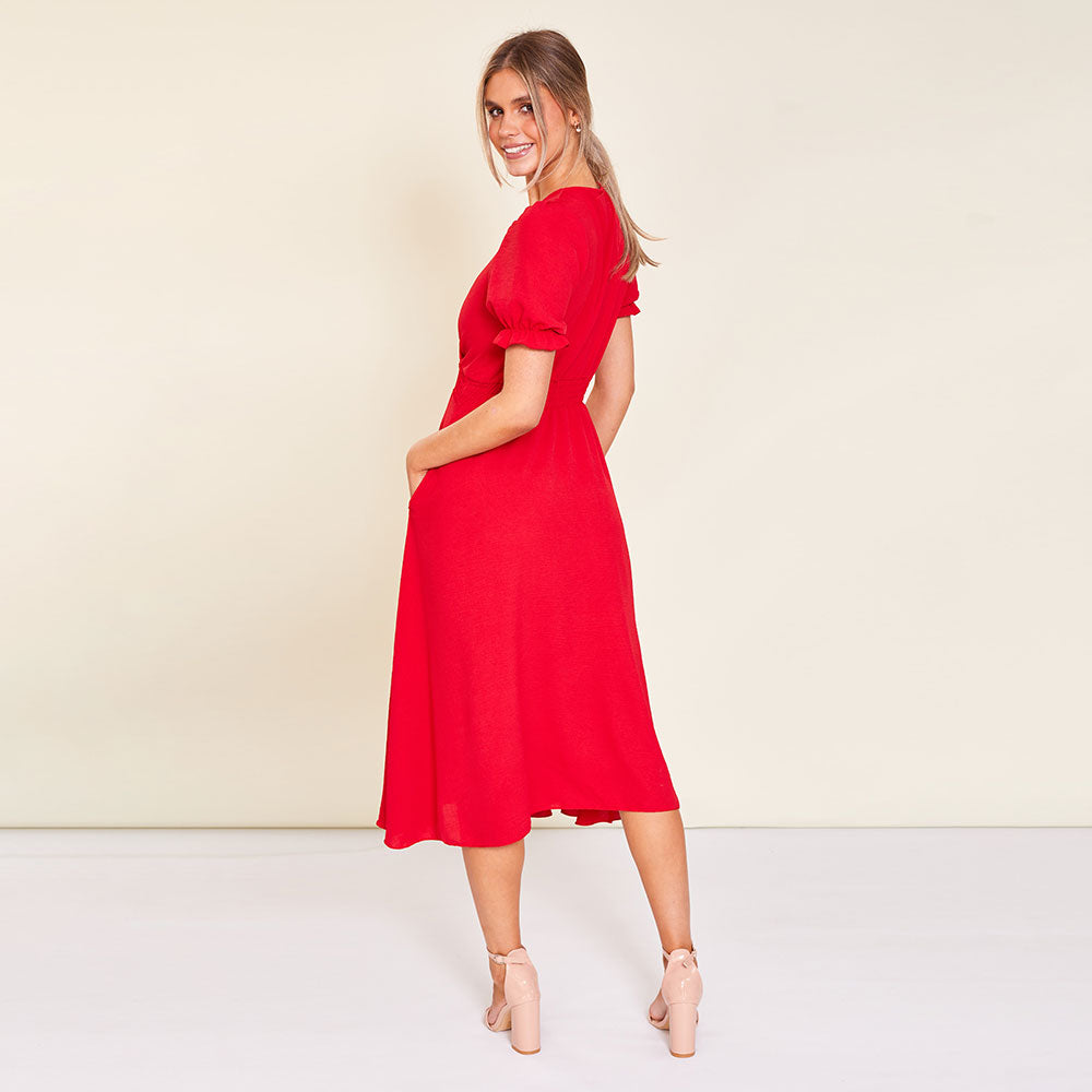 Belle Dress (Red) - The Casual Company