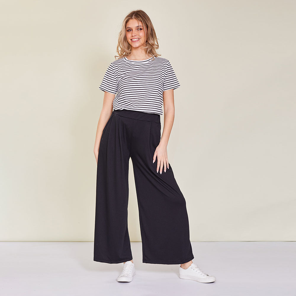 Bella trousers (Black) - The Casual Company