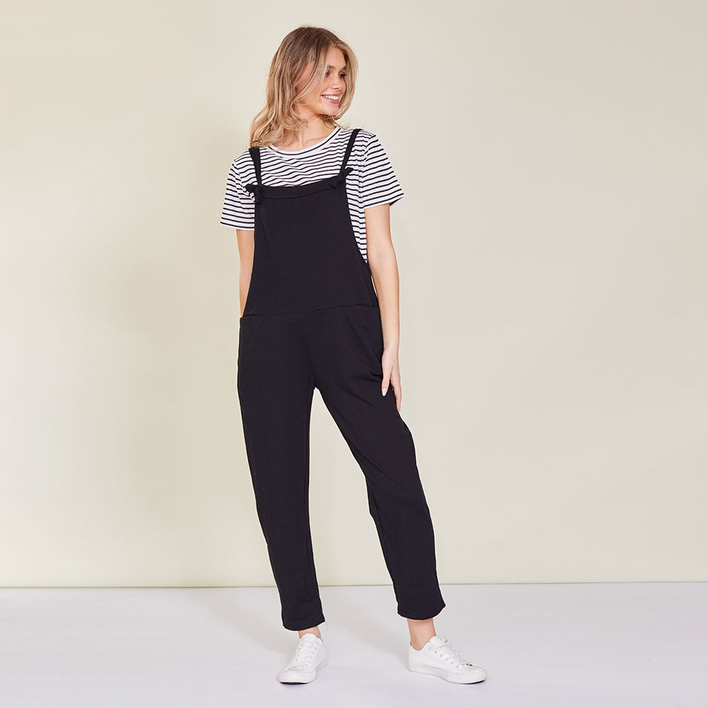 Ashley Dungaree (Black) - The Casual Company