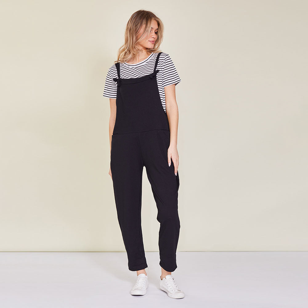 Ashley Dungaree (Black) - The Casual Company