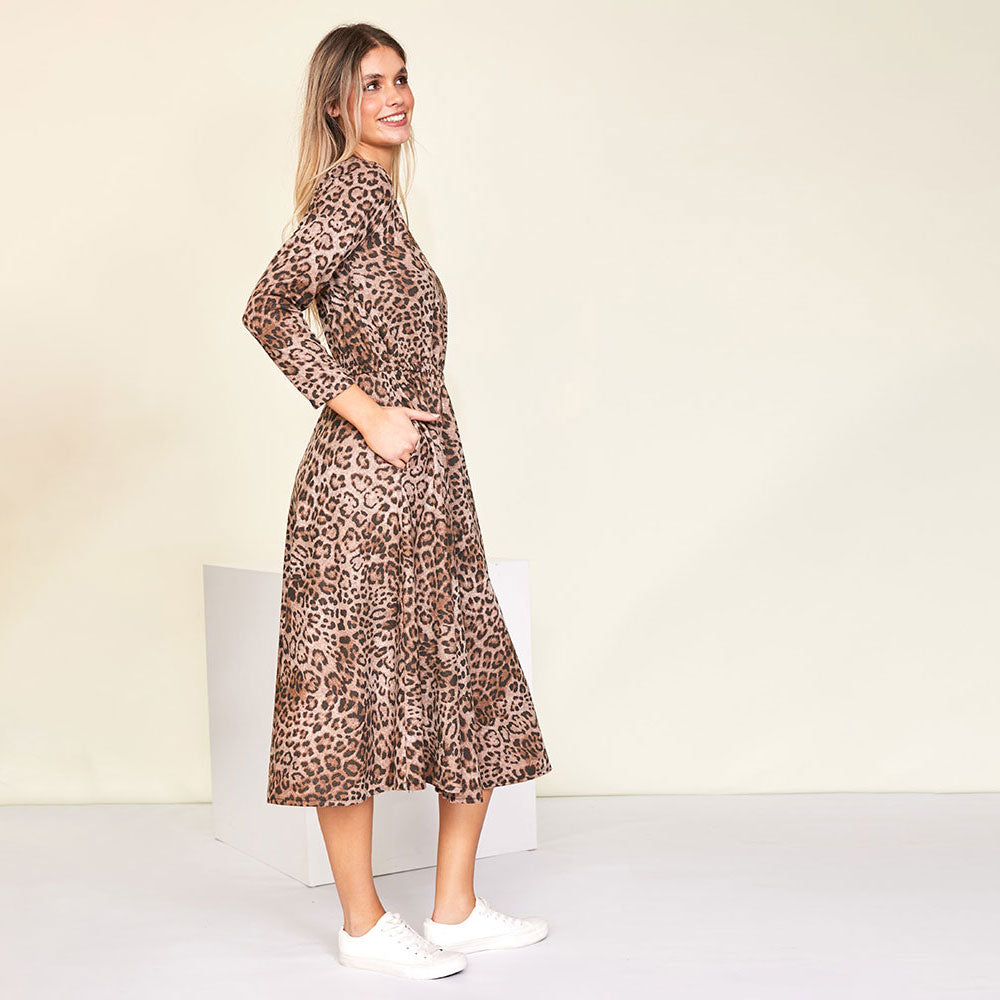 Annie Dress (Leopard) - The Casual Company