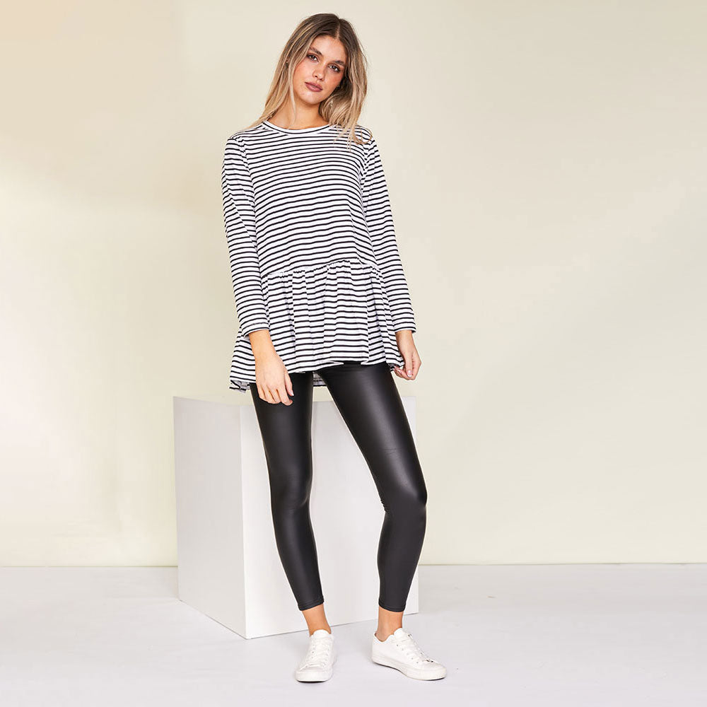 Jamie Top (Black Stripe)