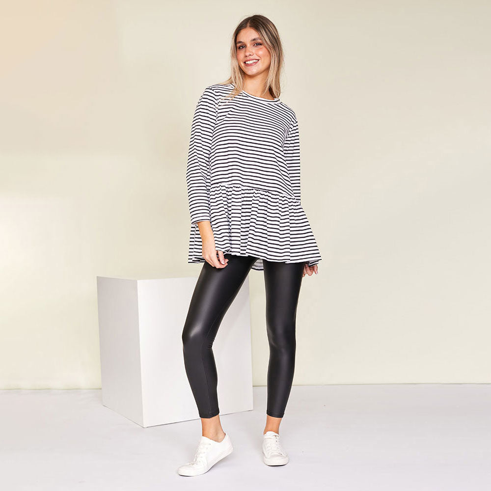 Jamie Top (Black Stripe)
