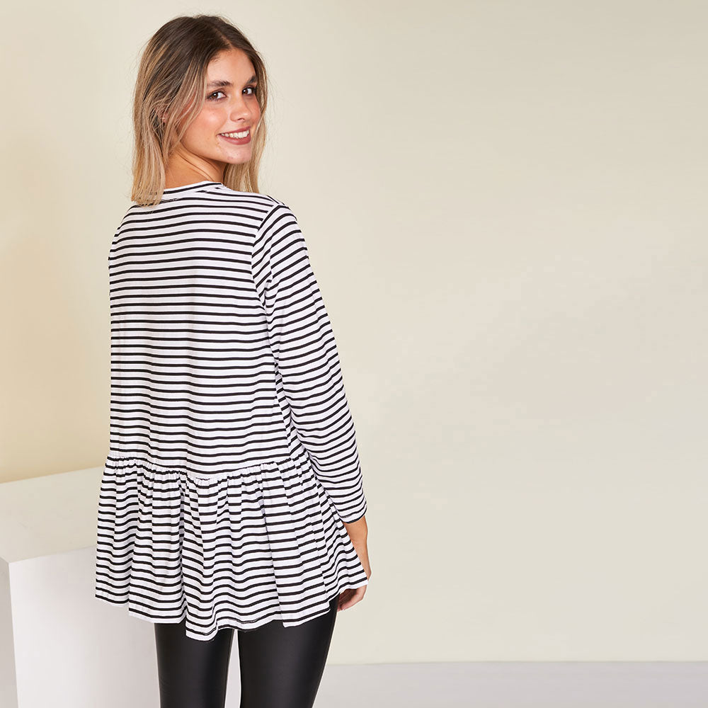 Jamie Top (Black Stripe)