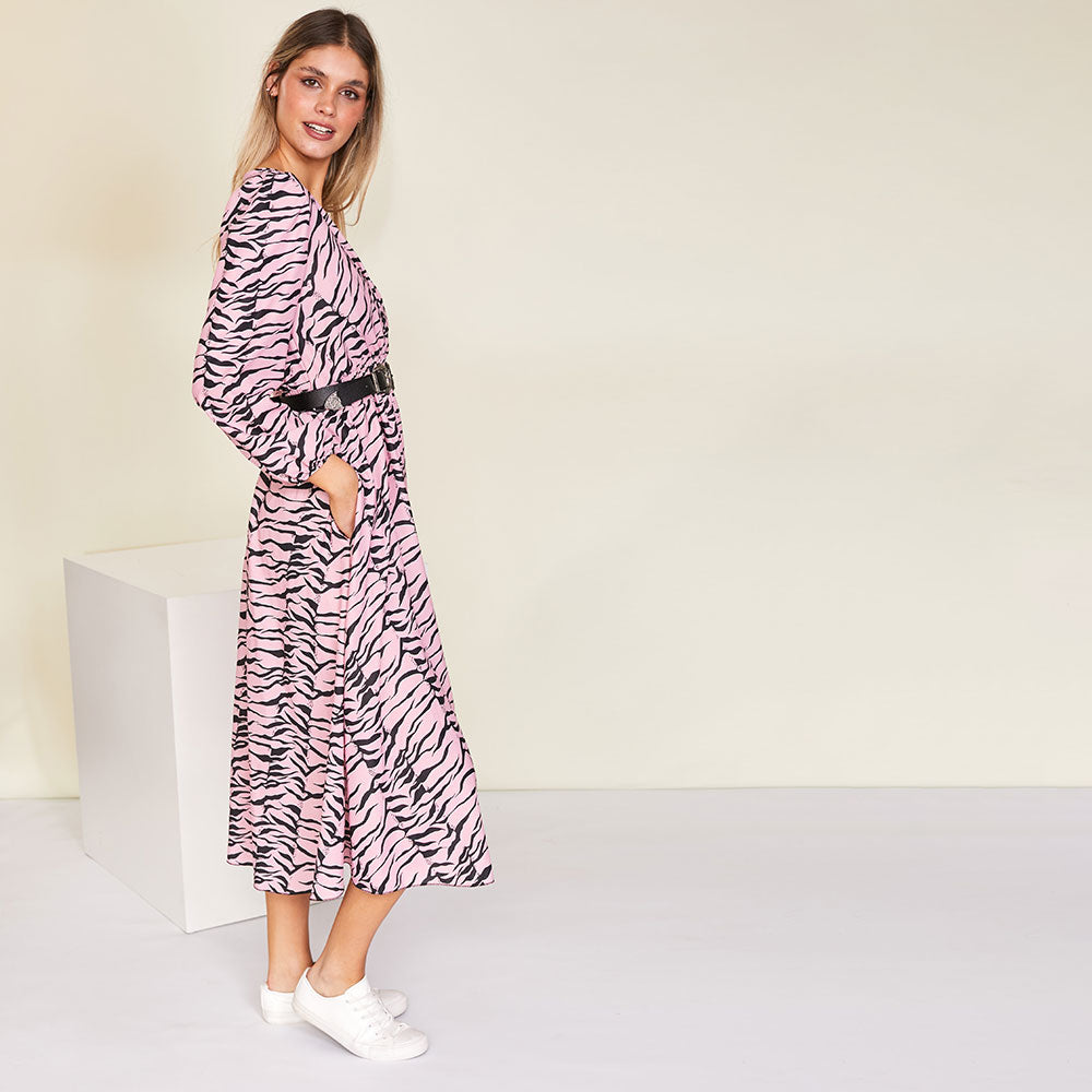 Ivy Wrap Dress (Pink)