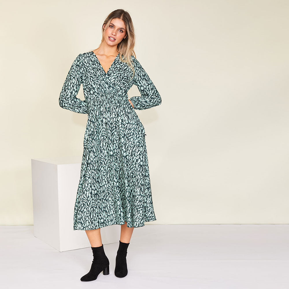 Ivy Wrap Dress (Green)
