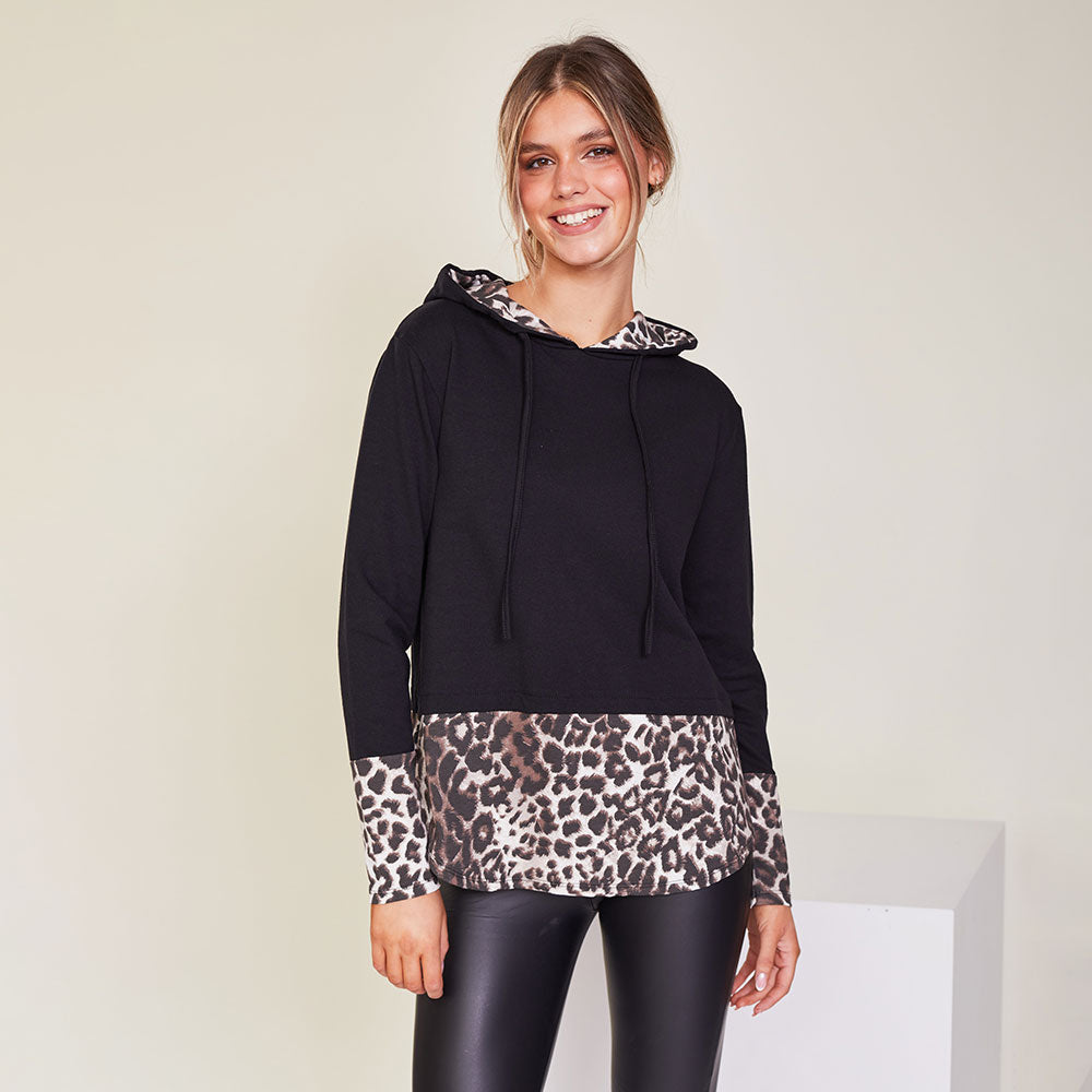 Lara Hoody (Black Leopard)