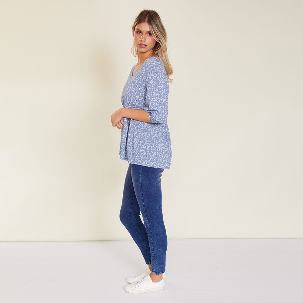 Nina Top (Light Blue) - The Casual Company