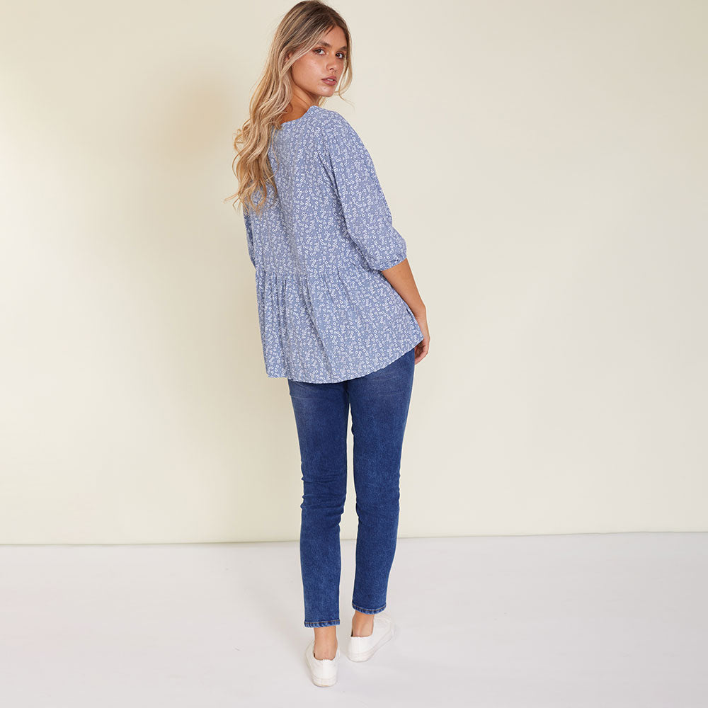 Nina Top (Light Blue) - The Casual Company