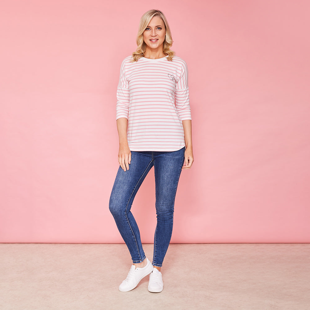 Nova Top (Pink Stripe)