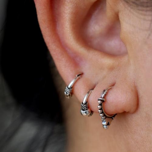 Boho Mini Hoop Earring Siver