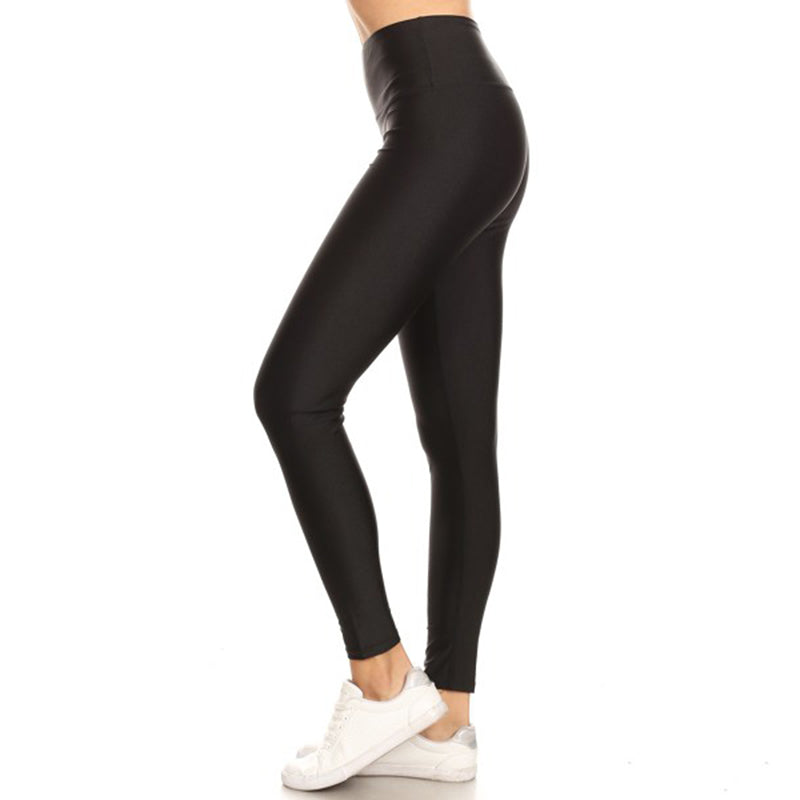 Elastic Shine Leggings Black
