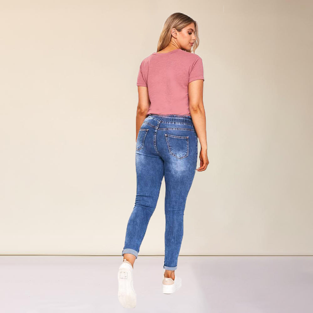 Kellie Biker Jeans (Blue)