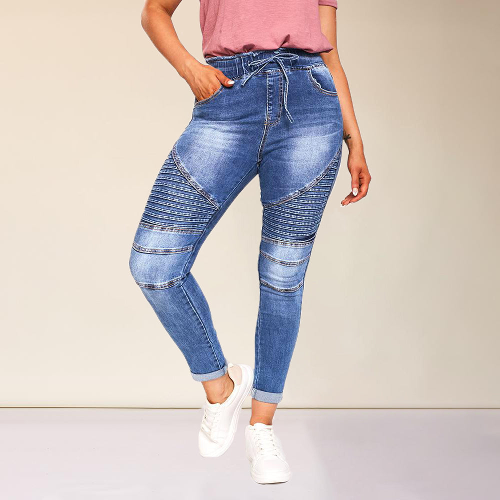 Kellie Biker Jeans (Blue)