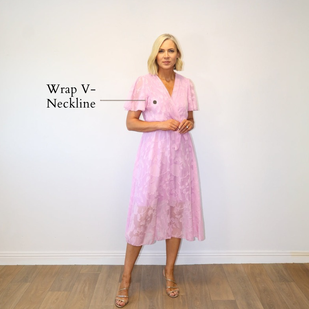 Rosie Floral Wrap Dress Pink - Wrap V-Neckline