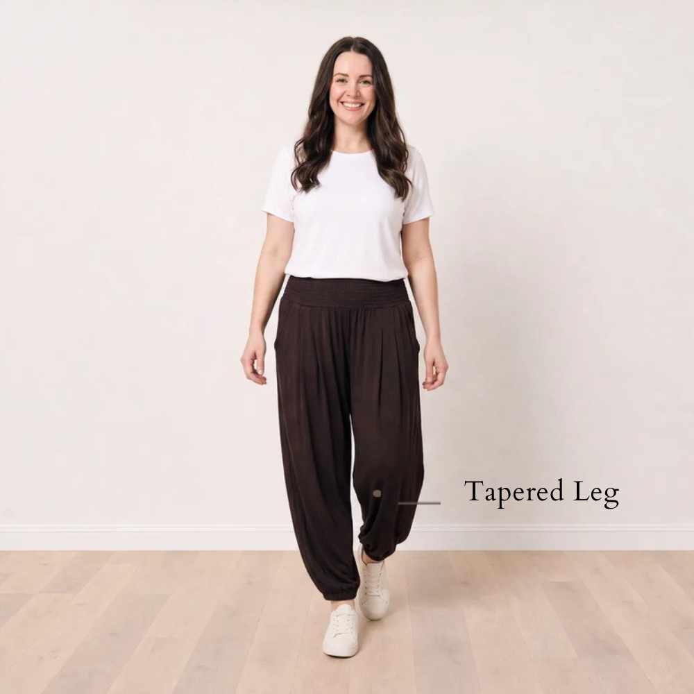 Orla Trousers Chocolate Brown - Tapered Leg