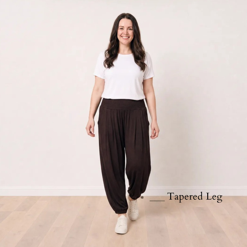 Orla Trousers Chocolate Brown - Tapered Leg