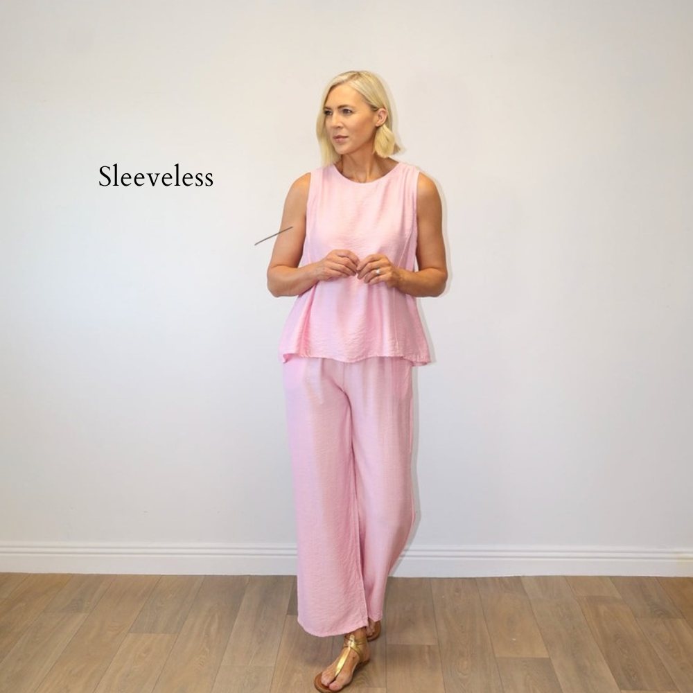 Cleo Sleeveless Co-ord (Pink) - Sleeveless