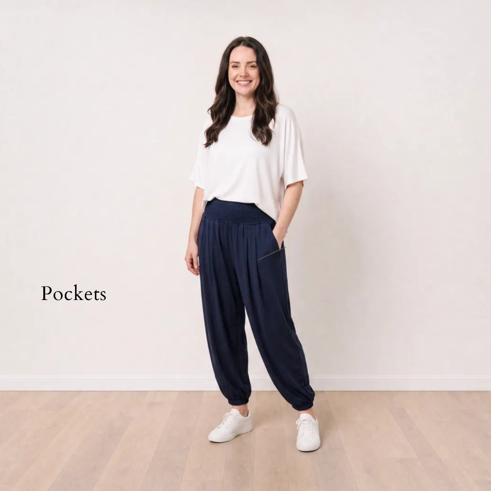 Orla Trousers Navy - Pockets