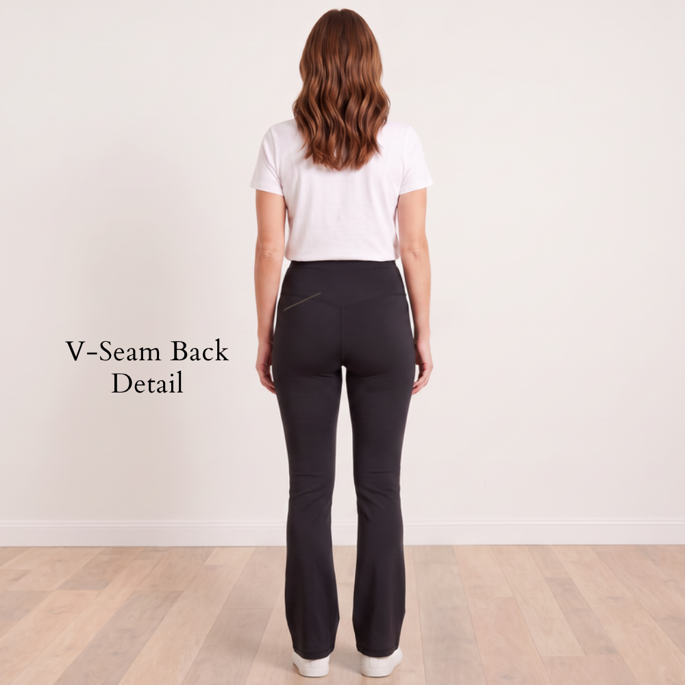 Vera Leggings (Black) - V-Seam Back Detail