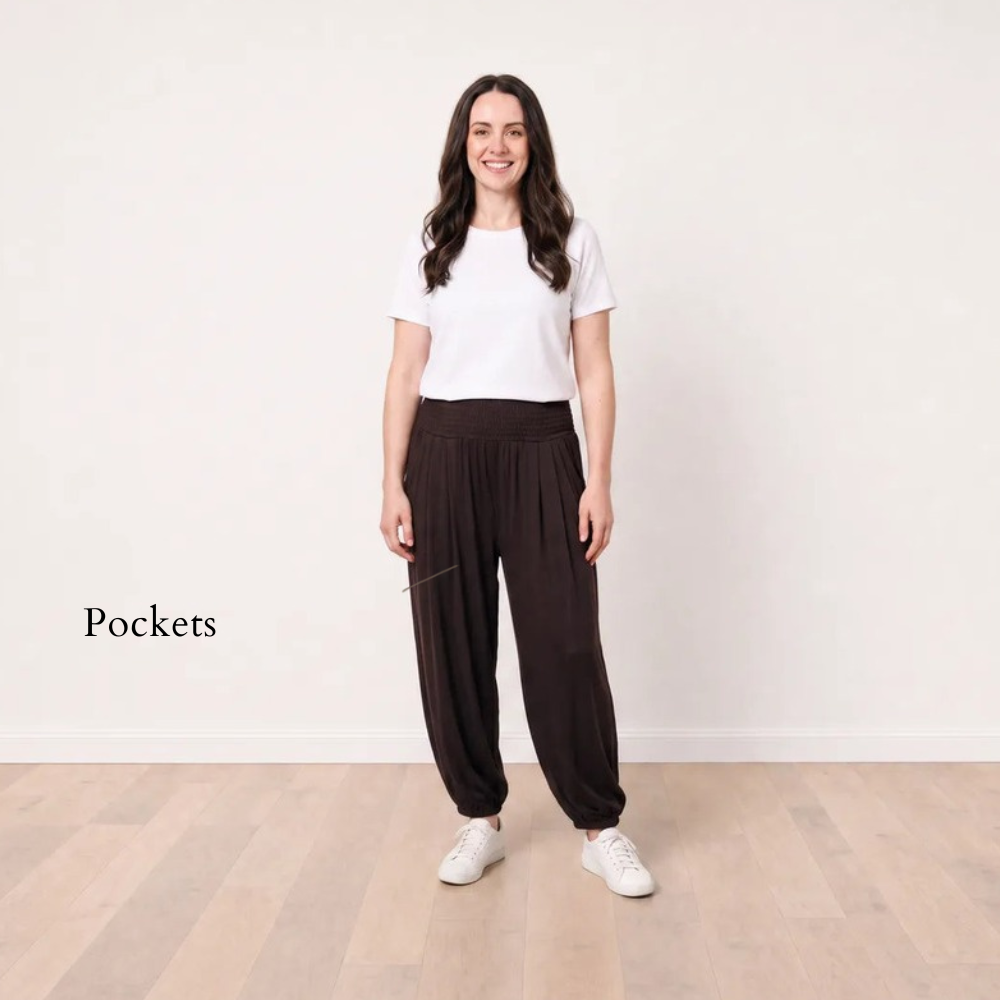 Orla Trousers Chocolate Brown - Pockets