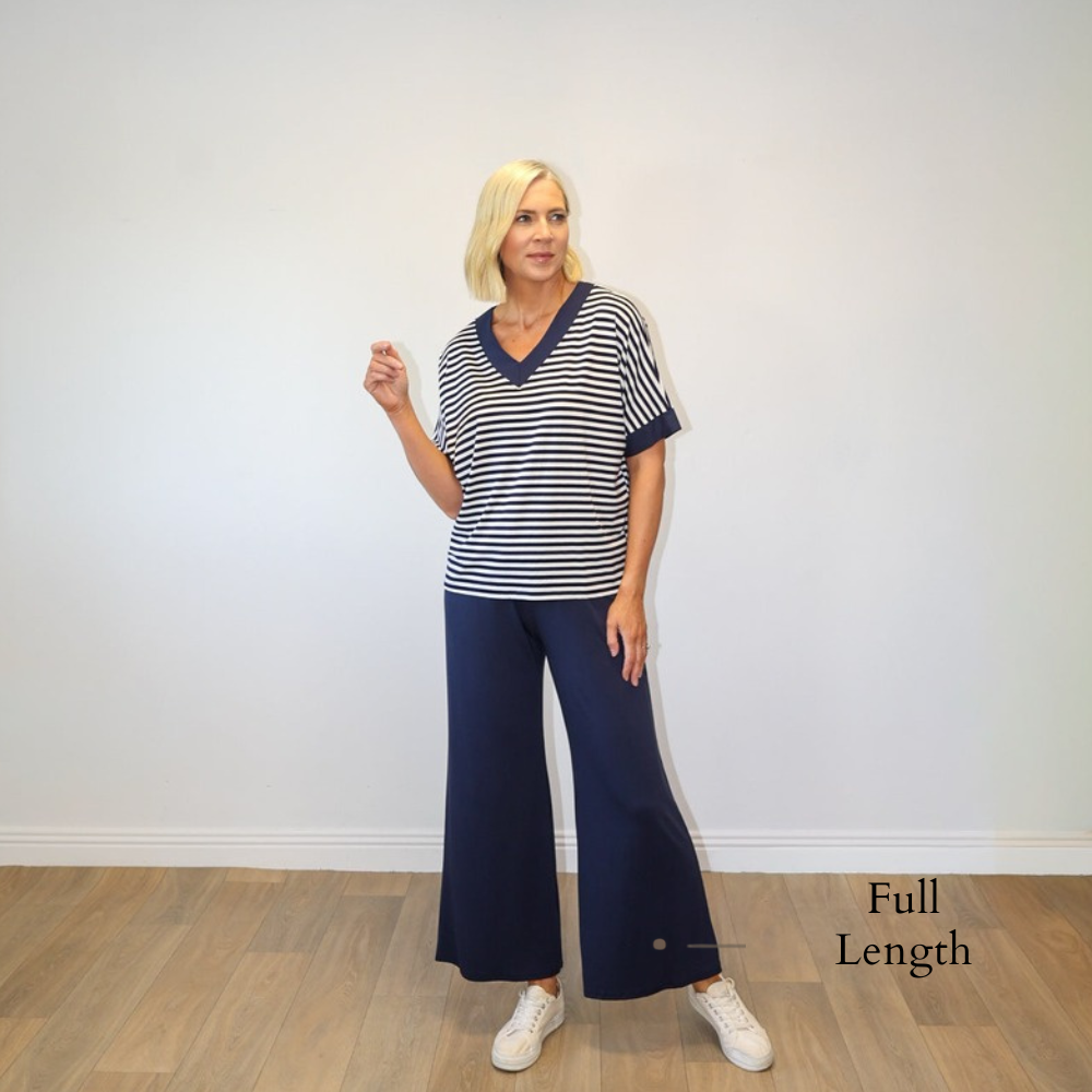 Zara Trousers (Navy) - Full Length