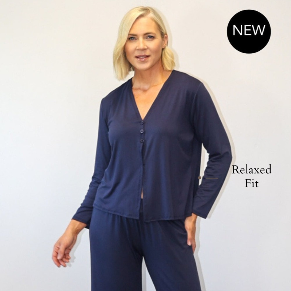 Elena Top (Navy) - Relaxed Fit