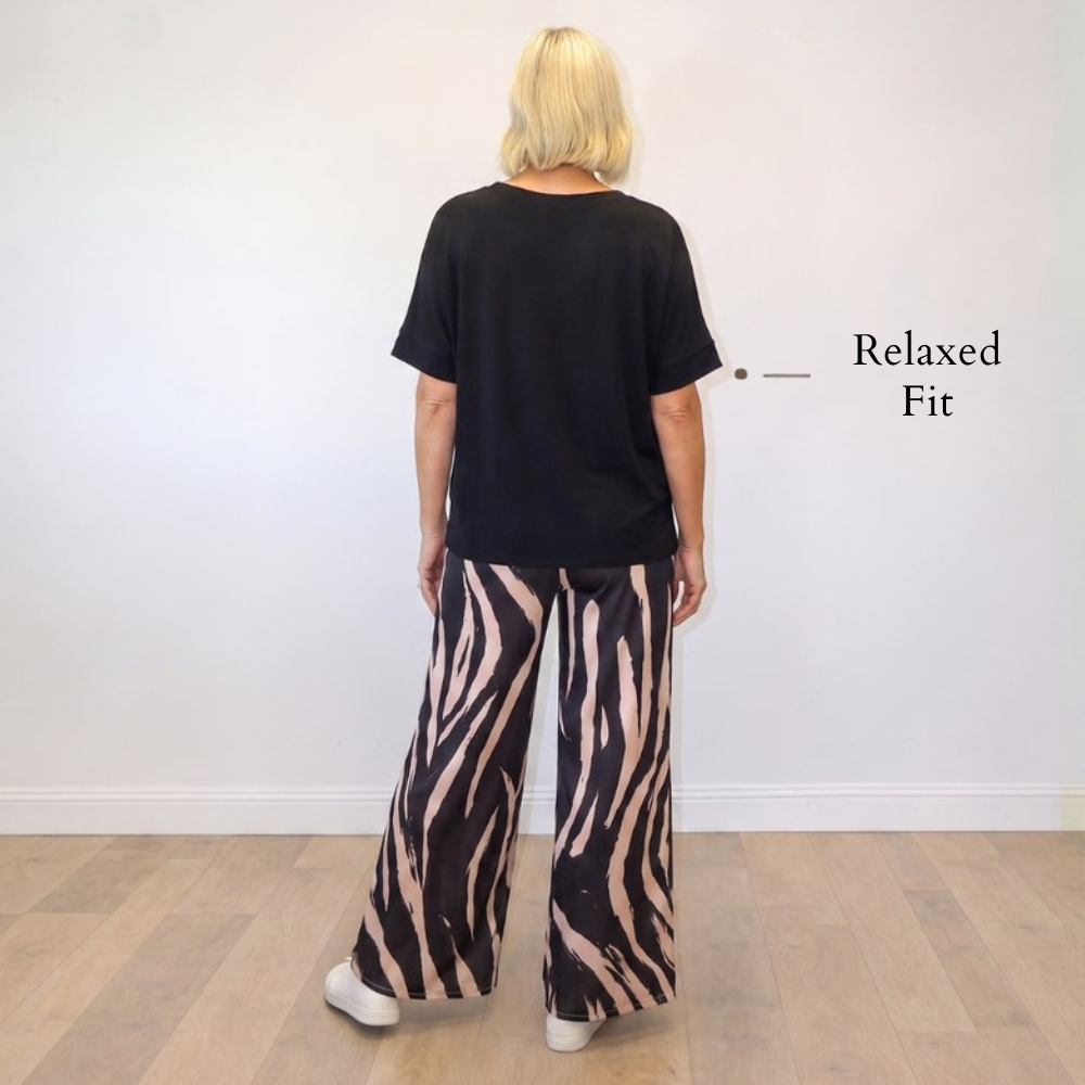 Zara Top (Black) - Relaxed Fit