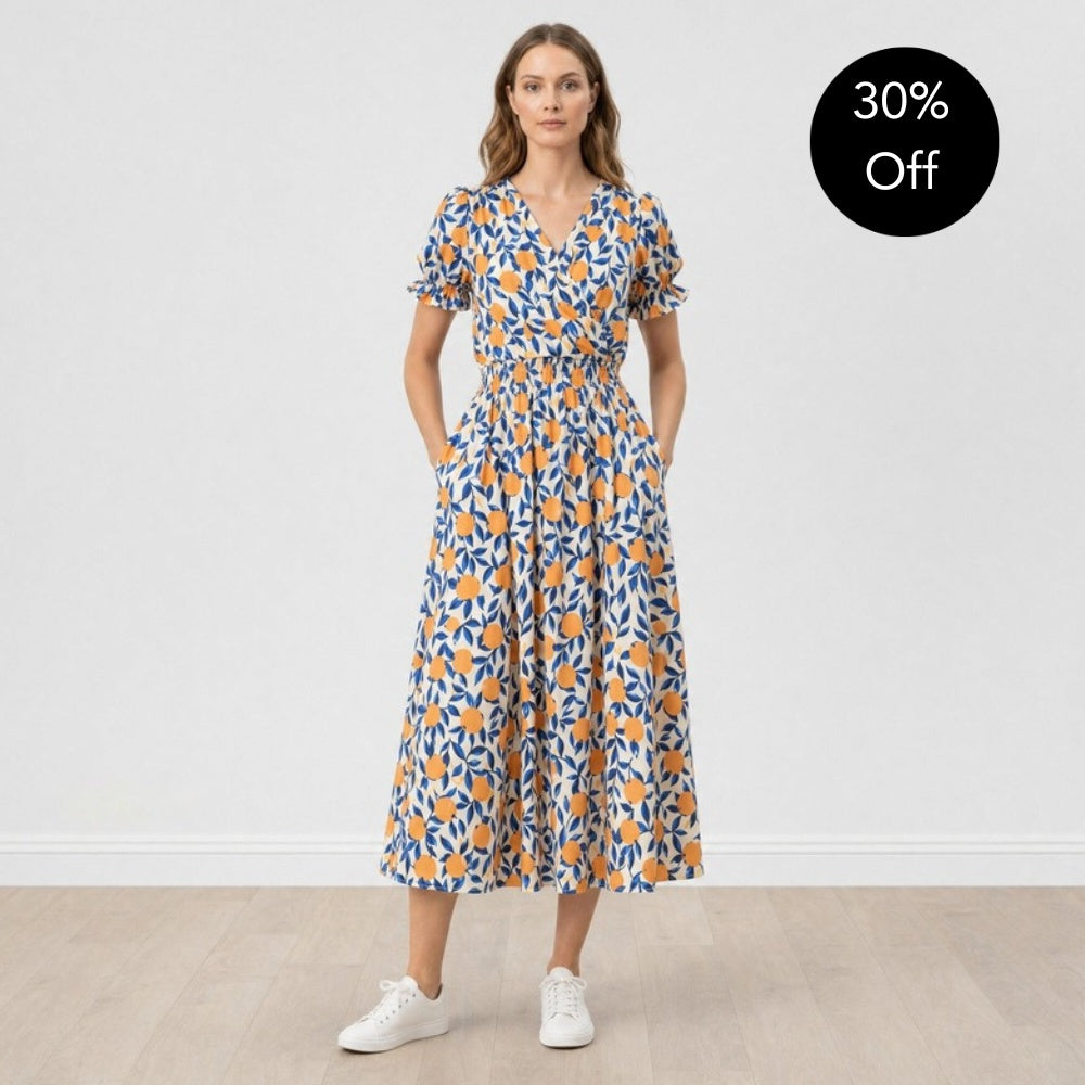 Belle Dress (Tangerine) - 30% Off