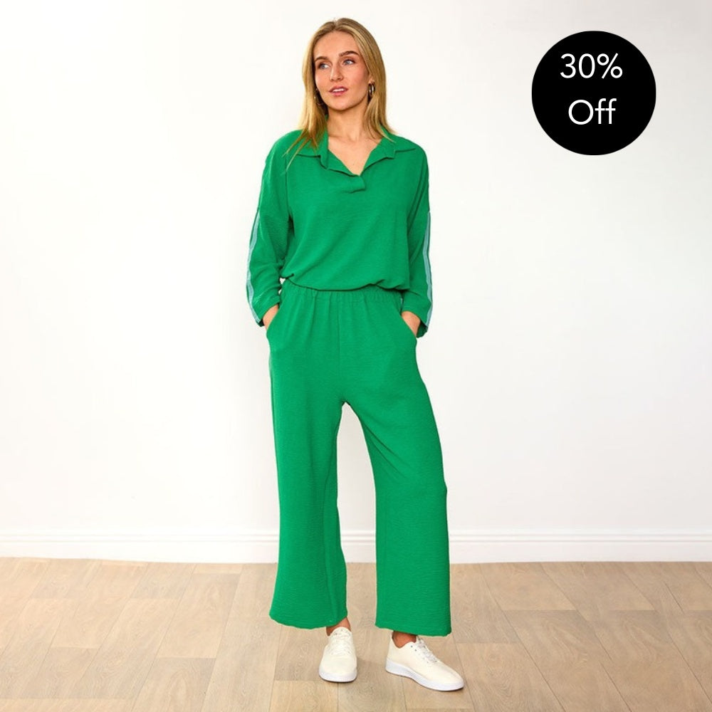Clara Co-Ord (Green/Mint Stripe) - 30% Off