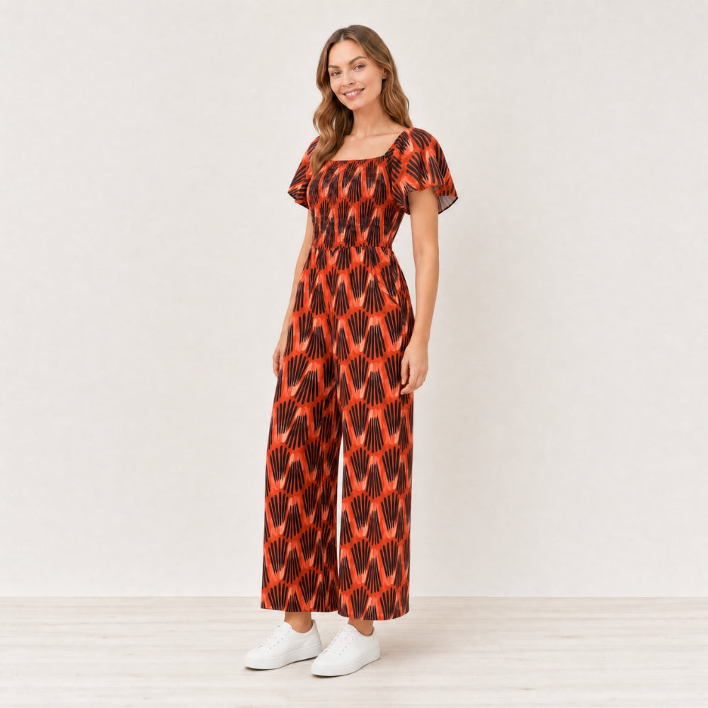 Ivan Jumpsuit (Abstract Saffron)