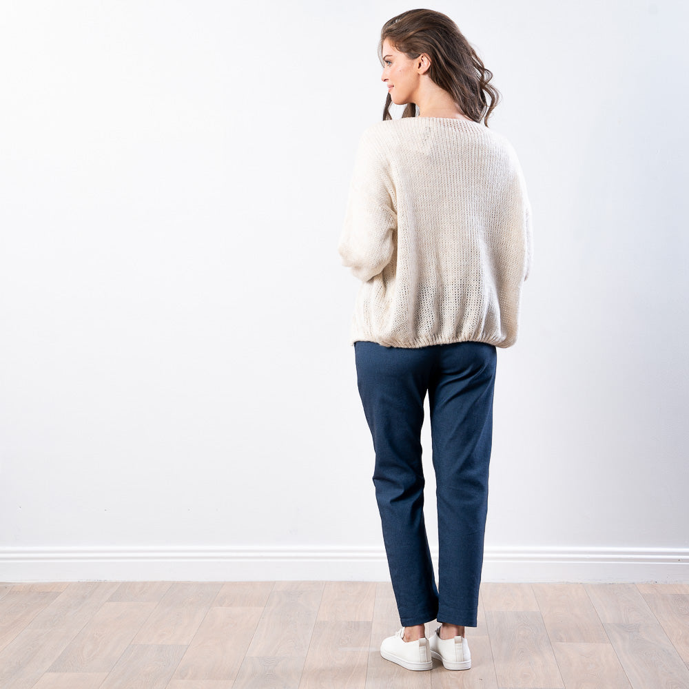 Nina Tie Front Cardigan (Cream)
